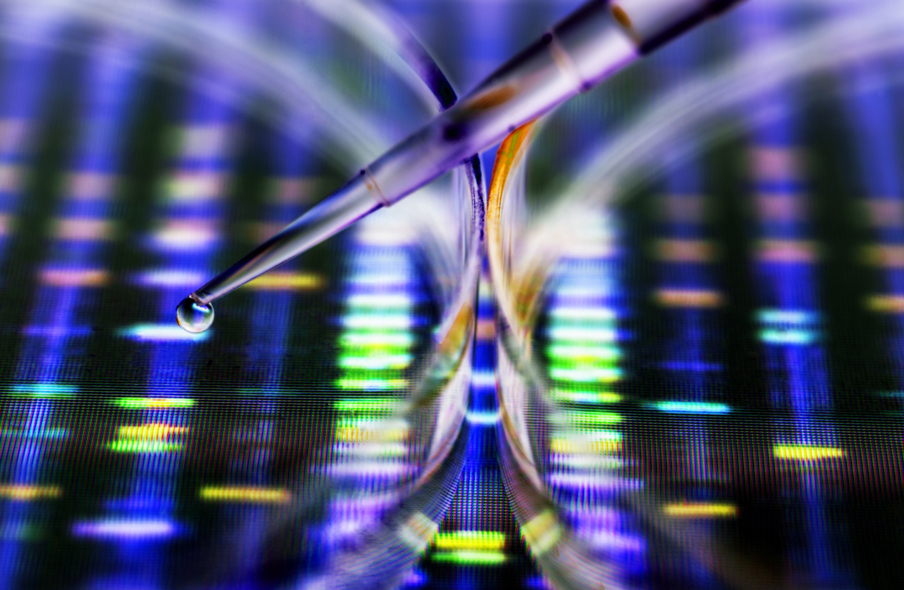 Conceptual image to illustrate DNA research into gene editing